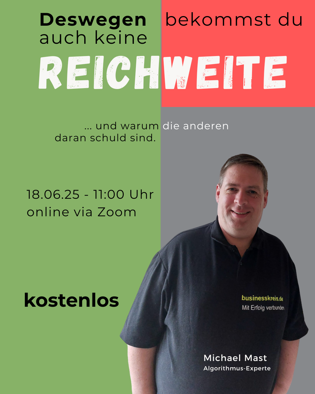 Businesskreis Academy Event am 20.05.2025 um 11:00 Uhr via Zoom